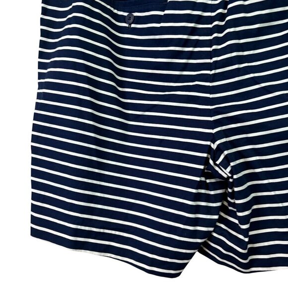 Talbots Women's Nautical Coastal Navy Striped Button Detail Sailor Short Size 14 - Picture 12 of 12